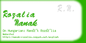 rozalia manak business card